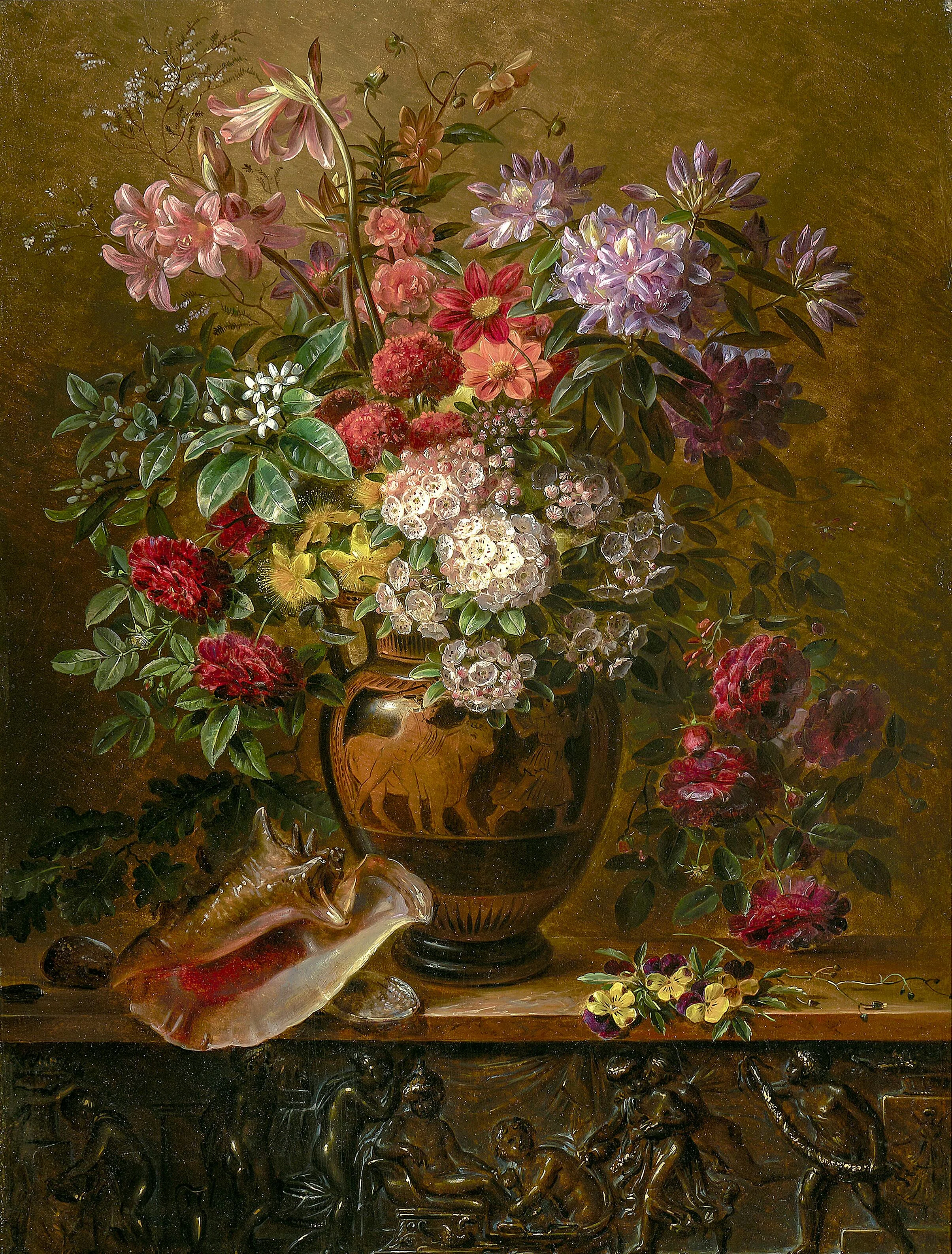 Still Life with Flowers in a Greek Vase jigsaw puzzle